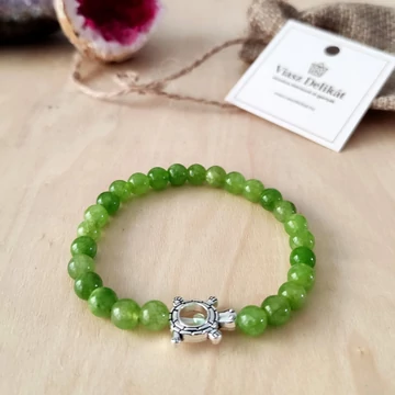 Peridot ásvány karkötő