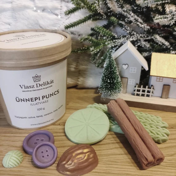 A kép csak illusztráció. A dekorációs elemek nem tartozékai az illatviasznak.